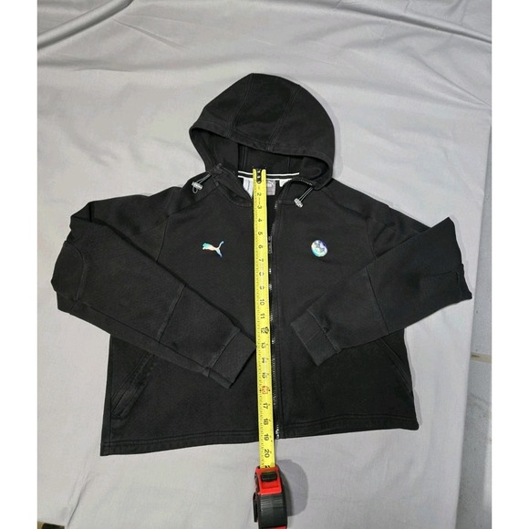 Puma Bmw Motorsport Women's  Zip Up Hoodie Black Size XL 599543 01 MSport *Flaw* - Picture 8 of 10